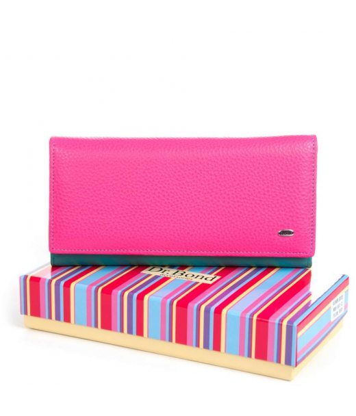 Кошелек Rainbow Женский кожа DR. BOND WRS-501-2 plum-red