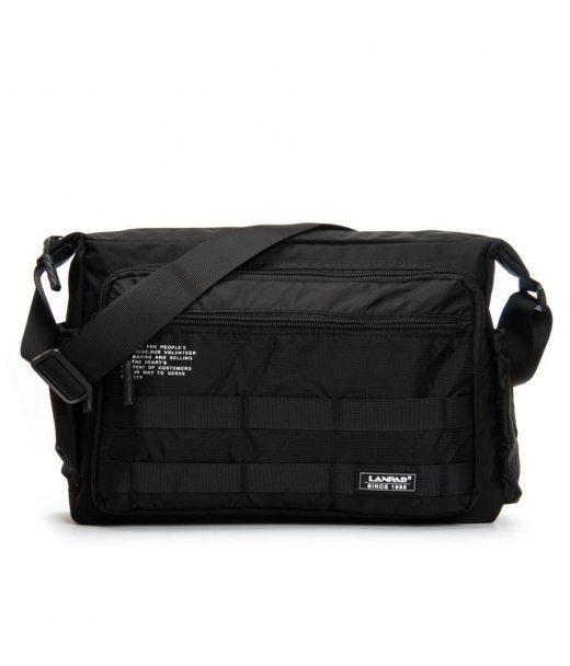 Сумка Чоловіча на плече нейлон Lanpad 98217 black почтальон