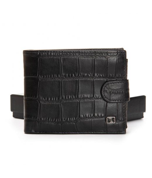 Кошелек BE Мужской кожа BRETTON 208-Y3204 black croco