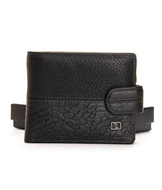 Кошелек BE Мужской кожа BRETTON 208-L0611 black mix