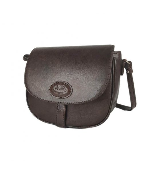 Сумка жіноча "Ріміні" натуральна шкіра, коричневий (шоколад)