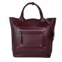 Сумка женская "Сиена" натуральная кожа, бургунди матовая