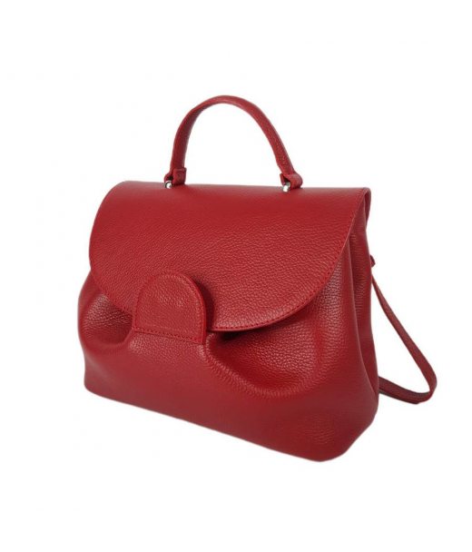 Сумка женская "Фиджи" натуральная кожа, красный флотар Сумка женская "Фиджи" натуральная кожа, красный флотар