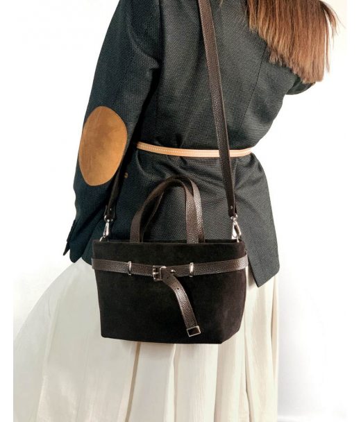 Сумка женская "Лолита" натуральная кожа и замш, коричневая  (шоколад) Сумка женская "Лолита" натуральная кожа и замш, коричневая  (шоколад)