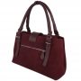 Сумка жіноча "Луіза" натуральна шкіра, бордова (бургунді),замш Сумка жіноча "Луіза" натуральна шкіра, бордова (бургунді),замш