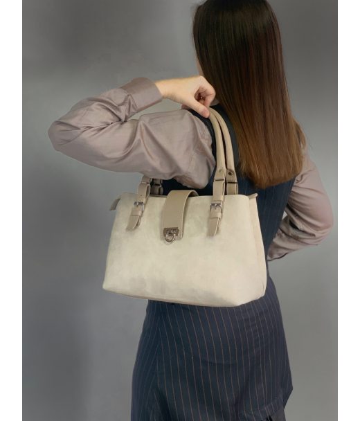 Сумка женская "Луиза" натуральная кожа, бежевая (слоновая кость), замш Сумка женская "Луиза" натуральная кожа, бежевая (слоновая кость), замш