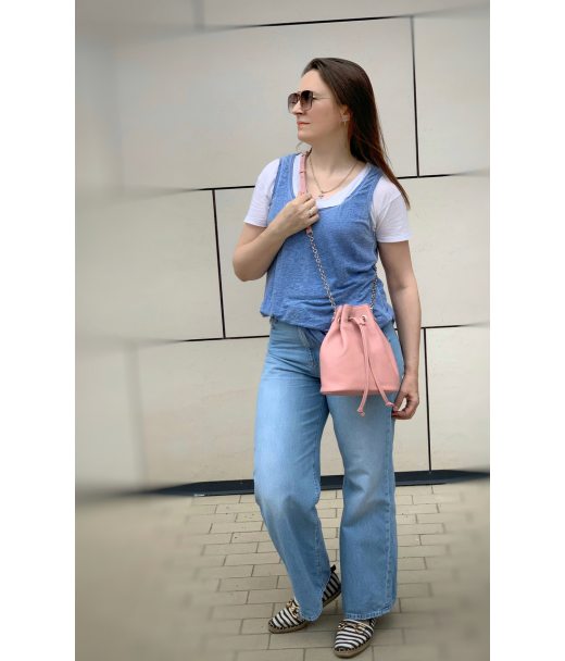 Сумка женская "Бэль" натуральная кожа, розовая флотар Сумка женская "Бэль" натуральная кожа, розовая флотар