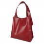 Сумка-шопер "Барбара" натуральна шкіра, червона матова