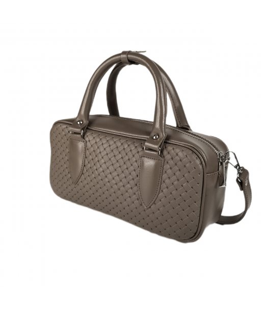 Сумка жіноча "Бріджит" натуральна шкіра, колір бежевий (капучіно) , тиснення вінето Сумка жіноча "Бріджит" натуральна шкіра, колір бежевий (капучіно) , тиснення вінето