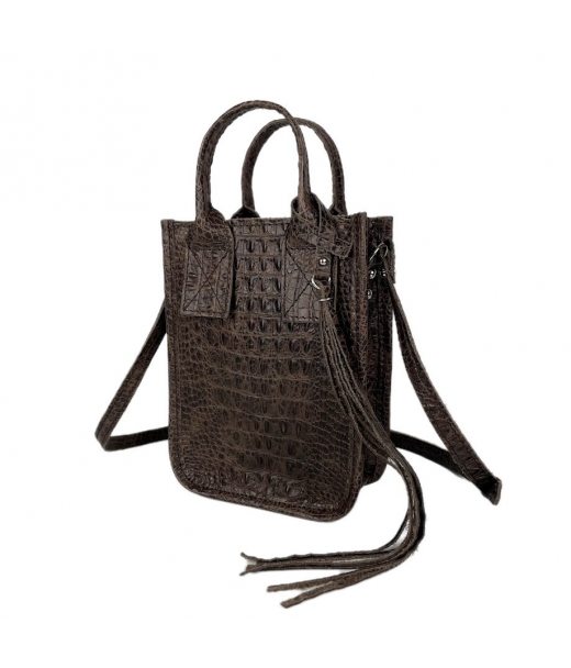 Сумка жіноча "Амелі"" натуральна шкіра, коричнева під крокодила Сумка жіноча "Амелі"" натуральна шкіра, коричнева під крокодила