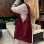 Сумка жіноча "Лінда" натуральна шкіра, бургунді  замш