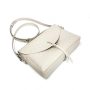 Сумка женская "Дороти" натуральная кожа, слоновая кость  плетенка