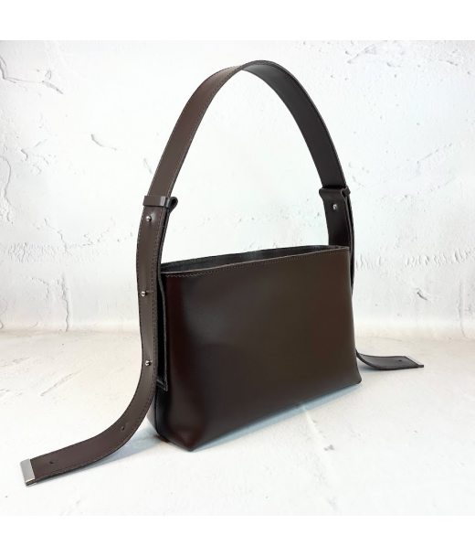 Сумка женская "Деми" натуральная кожа, коричневая (шоколад) матовая Сумка женская "Деми" натуральная кожа, коричневая (шоколад) матовая