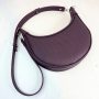 Сумка жіноча "Селена" натуральна шкіра , фіолетова (баклажан) з тисненням під рептилію