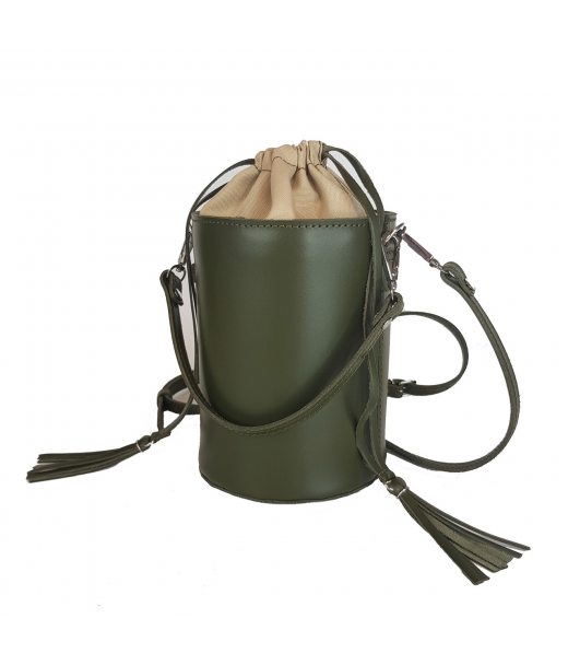 Сумка женская "Моника" натуральная кожа, хаки матовая