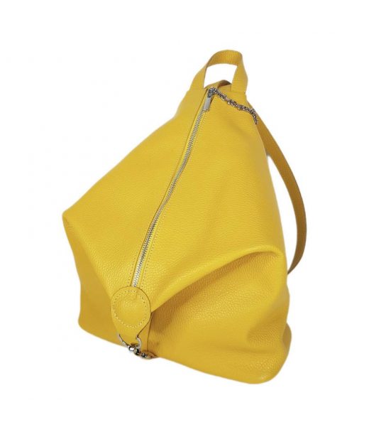 Рюкзак жіночий "Паріс" натуральна шкіра, жовтий флотар