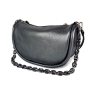 Сумка жіноча "Орео" натуральна шкіра, темно-сірий металик (нікель) флотарь