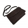 Сумка женская "Богема" натуральная кожа, замш коричневая (шоколад)