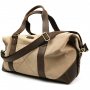 Дорожная спортивная сумка TARWA RCs-0320-4lx из песочного канвас и кожи крейзи хорс