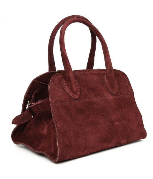 Замшевая женская сумка тоут Италия Firenze fz3752_bordo бордо