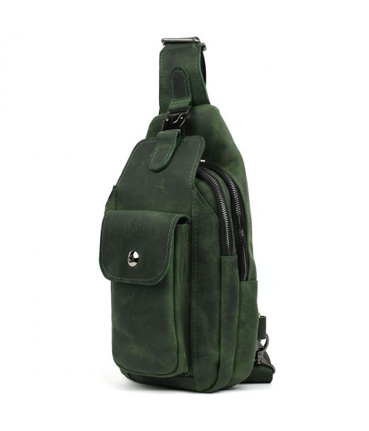 Модний рюкзак слінг на одну шлейку зелений TARWA RE-4007-3md Модний рюкзак слінг на одну шлейку зелений TARWA RE-4007-3md