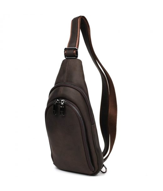 Чоловічий рюкзак шкіряний слінг Limary Lim-181RC крейзі хорс Чоловічий рюкзак шкіряний слінг Limary Lim-181RC крейзі хорс