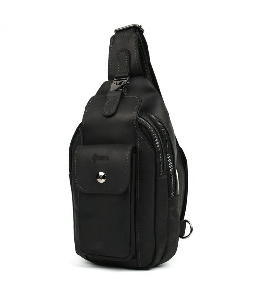 Модний рюкзак слінг на шлейку чорний TARWA RA-4007-3md