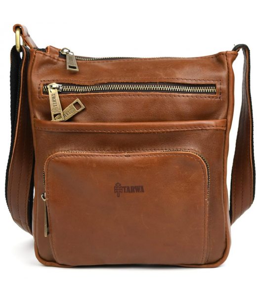 Чоловіча шкіряна сумка месенджер GB-1303-3md TARWA з кишенею