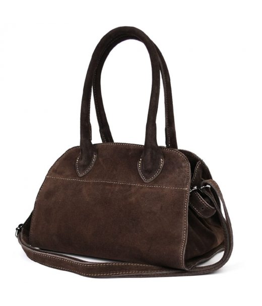 Замшевая женская сумка тоут Италия Firenze fz3752_chok в цвете шоколад