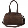 Замшевая женская сумка тоут Италия Firenze fz3752_chok в цвете шоколад