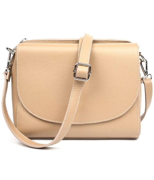 Жіноча шкіряна сумка Firenze (Італія) fz118560 бежева Жіноча шкіряна сумка Firenze (Італія) fz118560 бежева