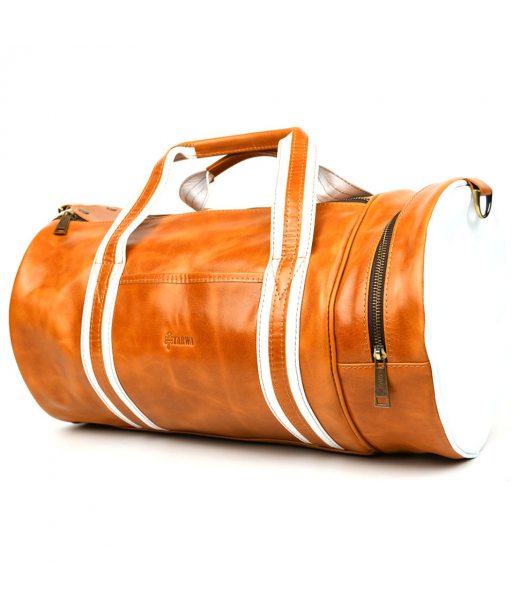 Спортивна шкіряна сумка люкс класу TARWA GYalc-5565-4lx помаранчева