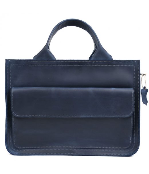 Сумка портфель шкіряна для документів ноутбука LIMARY lim-380RK синя
