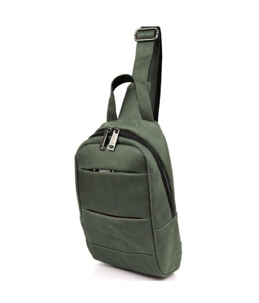 Рюкзак слінг шкіряний з кишенями TARWA RE-6010-3md Рюкзак слінг шкіряний з кишенями TARWA RE-6010-3md