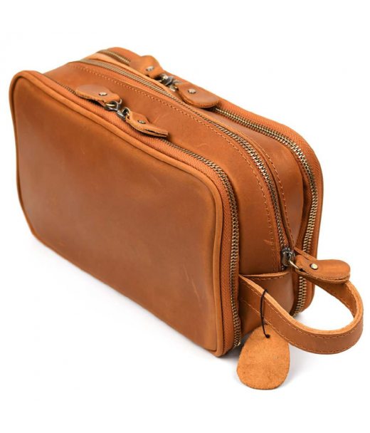 Косметичка несессер на три отделения Tiding tid9666LB коньячная Косметичка несессер на три отделения Tiding tid9666LB коньячная