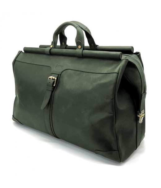 Саквояж великий із натуральної кінської шкіри RE-1403-4lx TARWA зелений Саквояж великий із натуральної кінської шкіри RE-1403-4lx TARWA зелений