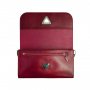 Женский клатч Grande Pelle 701661 223х135х30 мм глянцевая кожа  вишня