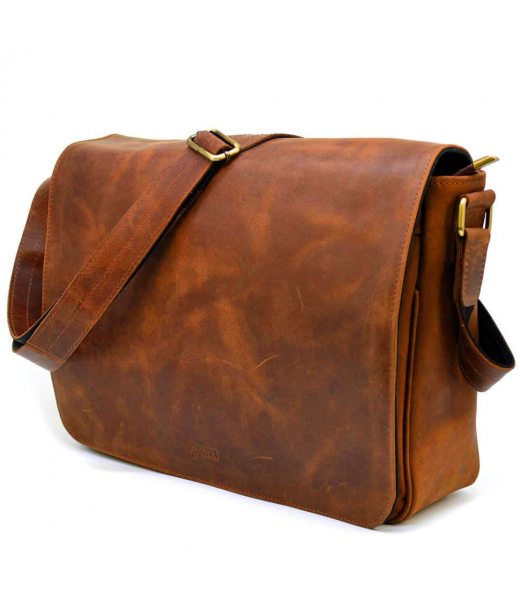 Чоловіча шкіряна сумка через плече з клапаном TARWA RY-1047-3md теракот Чоловіча шкіряна сумка через плече з клапаном TARWA RY-1047-3md теракот