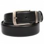 Ремінь зі шкіри оленя 35мм чорний класична пряжка Sergio Torri ST2027D Ремінь зі шкіри оленя 35мм чорний класична пряжка Sergio Torri ST2027D