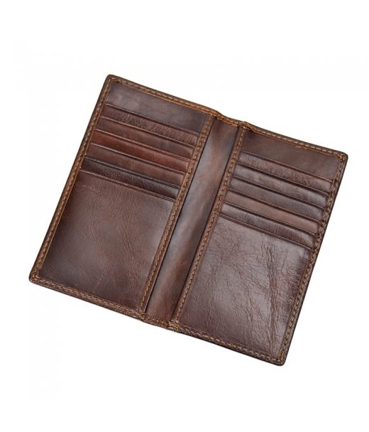 Визитница кардхолдер из кожи темно-коричневый John McDee R-8119Q