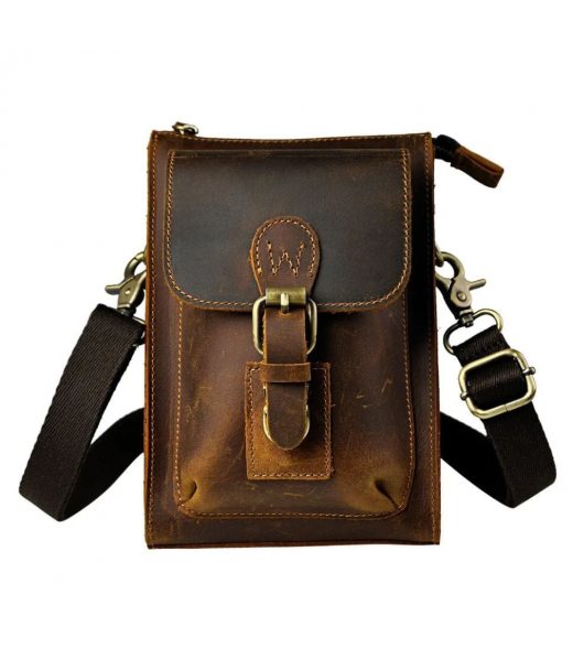 Чоловіча невелика сумка з міцної кінської шкіри Чоловіча невелика сумка з міцної кінської шкіри
