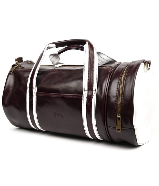 Спортивна шкіряна сумка люкс класу TARWA GBur-5565-4lx бургунді