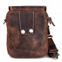 Вінтажна шкіряна сумка (чохол) на плечі, на пояс в ретро стилі Tiding tid30063br