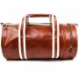 Спортивна шкіряна сумка люкс класу TARWA GBal-5565-4lx коньячна