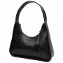 Сумка багет, сумка хобо, жіноча шкіряна Grande Pelle 763610 чорна
