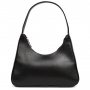 Сумка багет, сумка хобо, жіноча шкіряна Grande Pelle 763610 чорна