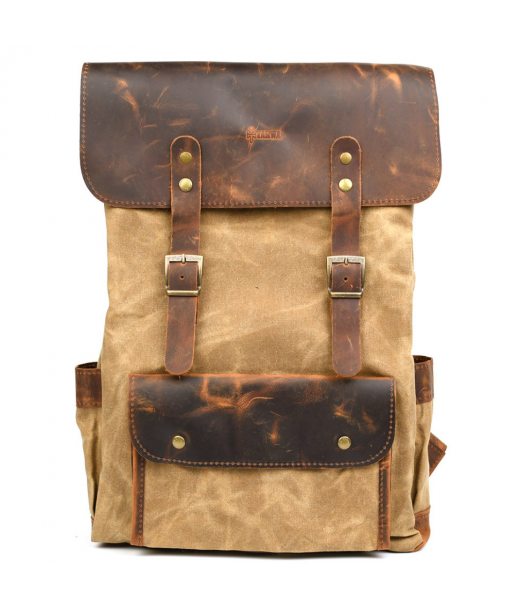 Рюкзак для ноутбука із канвас та крейзі хорс RYw-9001-4lx бренду TARWA