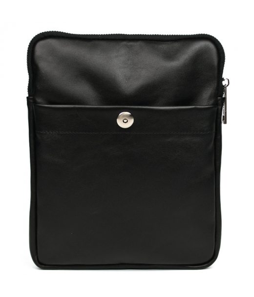 Шкіряна сумка через плече GA-0061-4lx TARWA чорна Наппа