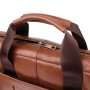 Мужской деловой портфель из натуральной кожи Vintage 23038 Коричневый