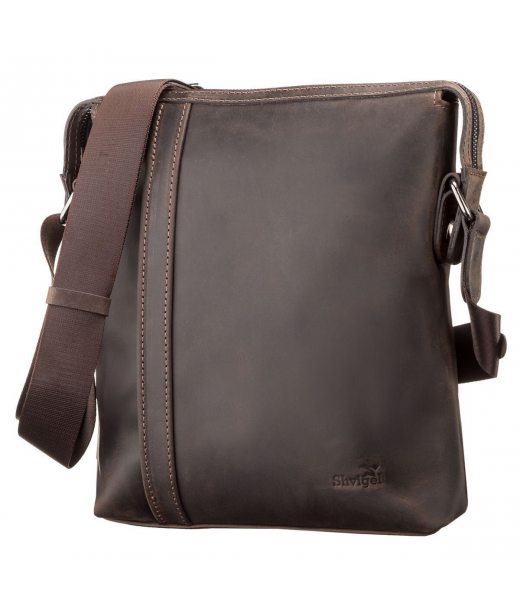 Сумка чоловіча SHVIGEL 11099 шкіряна Коричнева Сумка чоловіча SHVIGEL 11099 шкіряна Коричнева